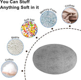 Bean Bag Chair Coverit Was Only A Cover, Not A Full Bean Bag Chair Cushion, Big Round Soft Fluffy PV Velvet Sofa Bed Cover, Living Room Furniture, Lazy Sofa Bed Cover,6ft Light Grey - Show Gadgets